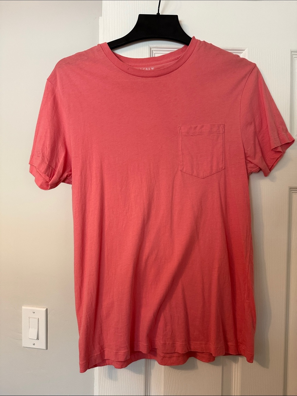 J. Crew Factory Coral Pocket Short Sleeve Tee